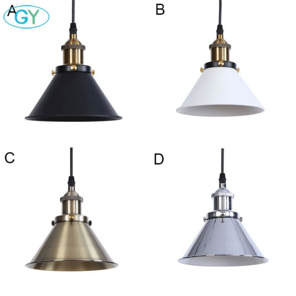 Промышленные подвесные светильники в американском стиле черные белые масляные