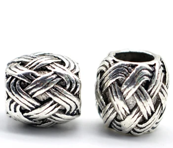 

1pc High Quality Antique Silver Knots Viking Runes Charms Beads for Bracelets for Pendant Necklace DIY for Beard Hair Beads C34