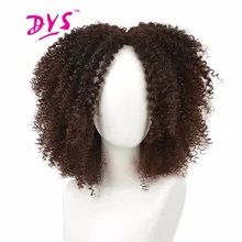 Deyngs Короткие афро кудрявые синтетические парики для черных женщин натуральный Афро-американский термостойкий парик для косплея вечерние парики