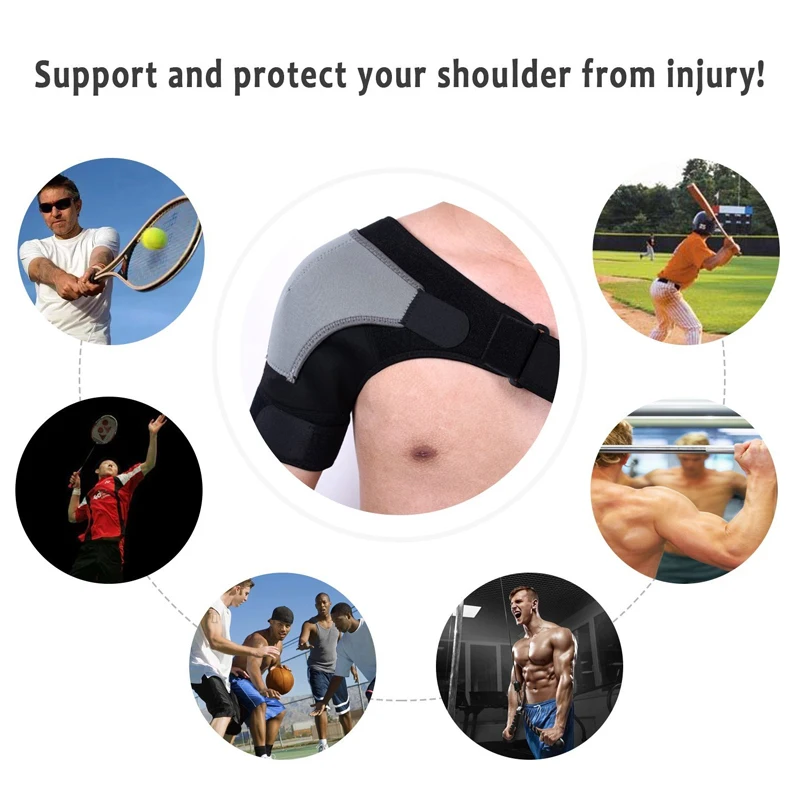 1Pcs Shoulder Brace Adjustable Shoulder Support With Pressure Pad For Injury Prevention, Sprain,Soreness,Tendinitis