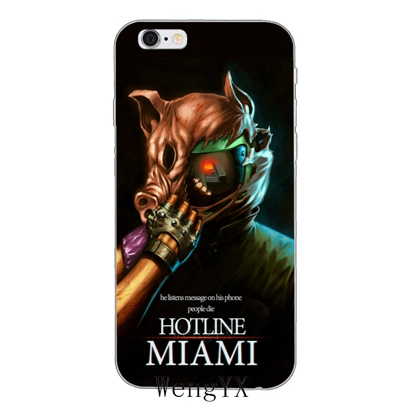 Популярная игра hotline Майами 3 тонкий силиконовый мягкий чехол для телефона iPhone 4 4s