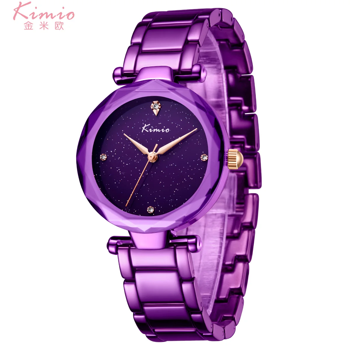 

KIMIO Colorful Quartz Diamond Watch Alloy Rose Gold Bracelet Watch Women Dress Woman Watches Brand Luxury Women's Watches K6295M