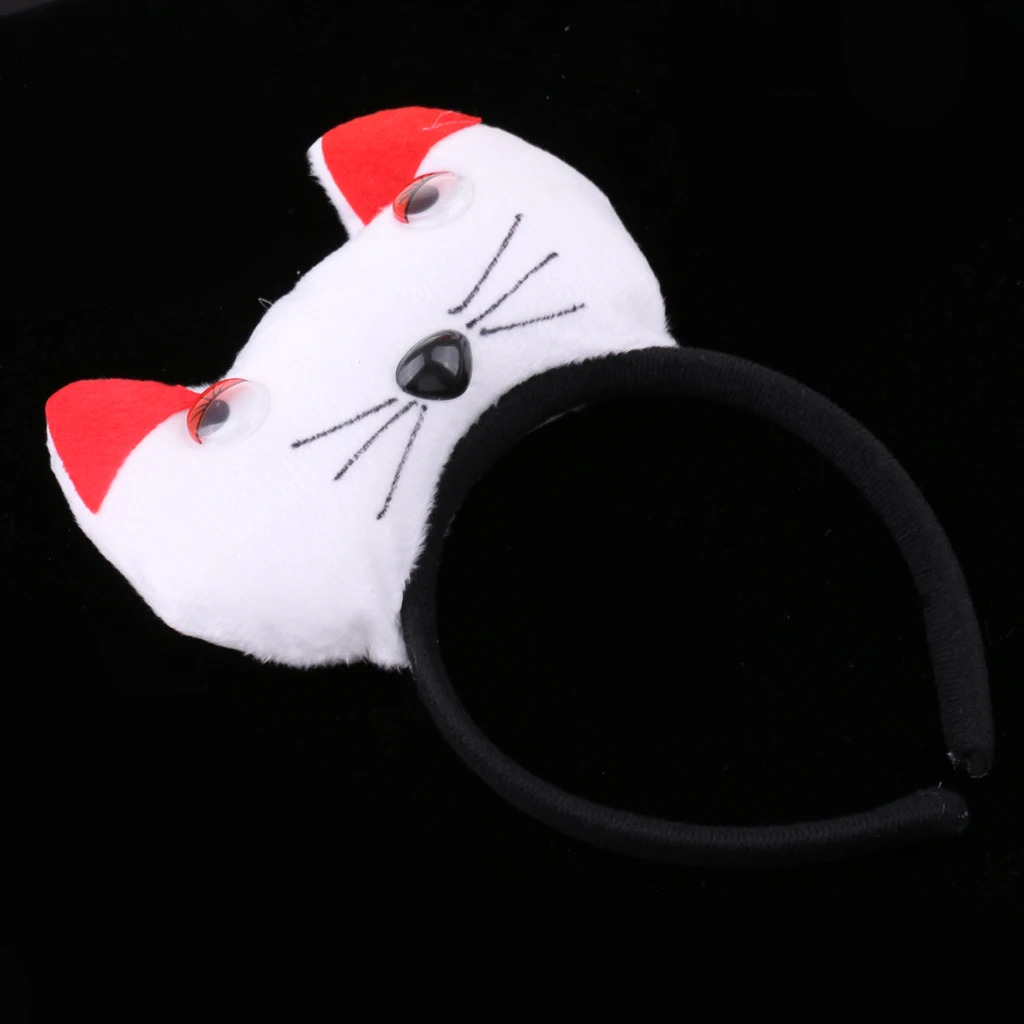 Kids Halloween Christmas Party Animal Pet Cosplay Set Cat Headband Tie Tail