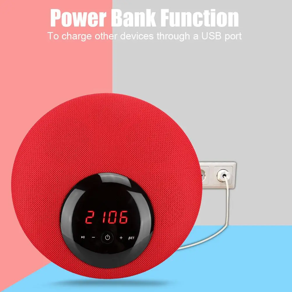 Стерео тяжелый бас Bluetooth сабвуфер динамик 2000 мАч беспроводной Bluetooth динамик power Bank
