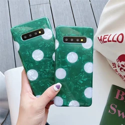 Green Marble TPU Soft Case For Samsung Note 8 Note 9 S8 S9 S10 Plus Crystal Crack White Wave Dot Pattern Phone Cover For Girls Green Marble TPU Soft Case For Samsung Note 8 Note 9 S8 S9 S10 Plus Crystal Crack White Wave Dot Pattern Phone Cover For Girls