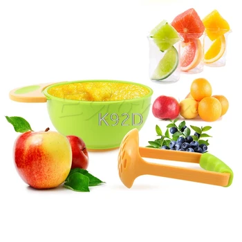 

Baby Kid Learn Dishes Grinding Bowl Handmade Grinding Food Supplement Children Infant Food Mill N23