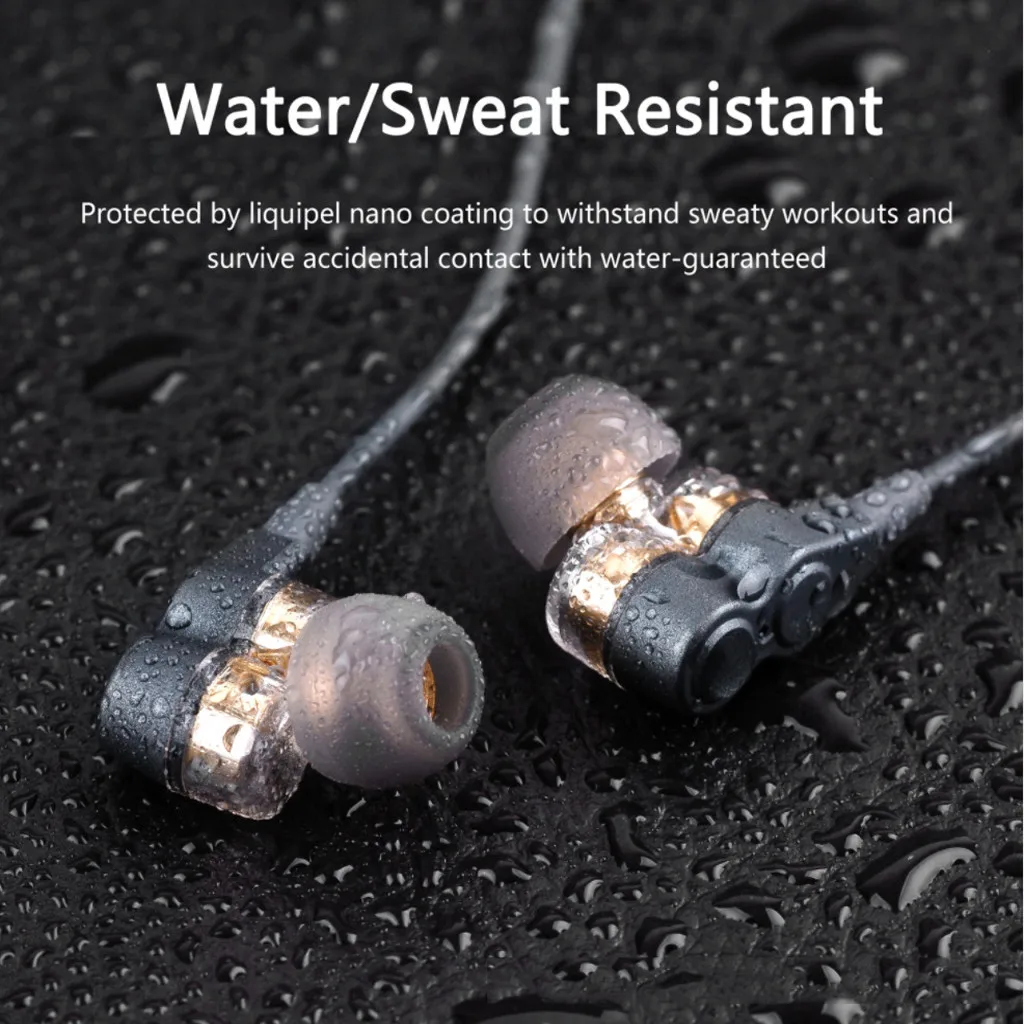 

HIFI In-Ear Stereo Earphone Earbuds Mini Dual Driver Sports Headset Bluetooth4.1 Headset Earphones Head-phone Music Handsfree
