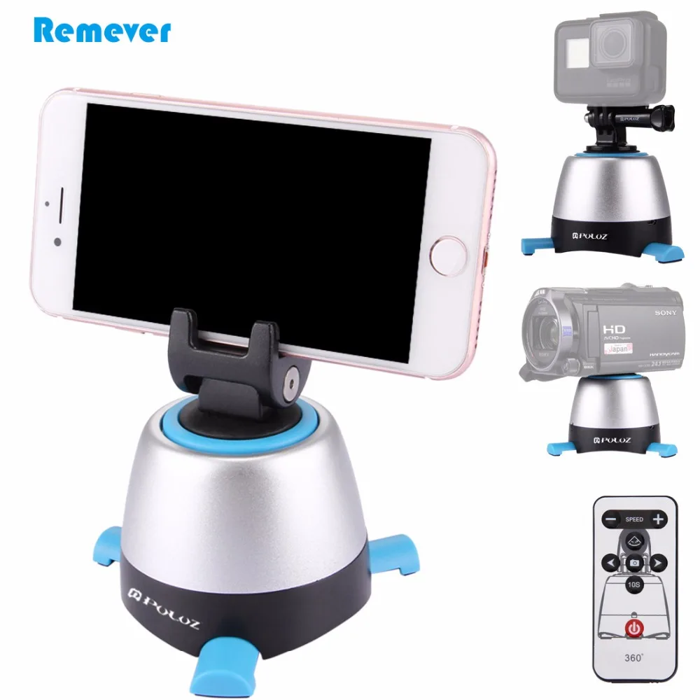 

New Arrival 360 Rotation Panoramic selfie Robot Gimbal with Remote Controller shooting+Phone holder for Phone Gopro Camera DSLR