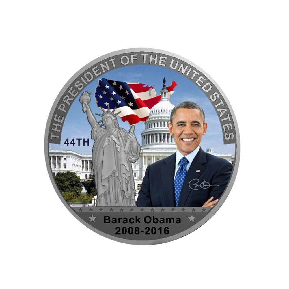 

Silver Metal Coin American President Obama Coin USA Coin White House The Statue of Liberty Collection Coin Home Decor