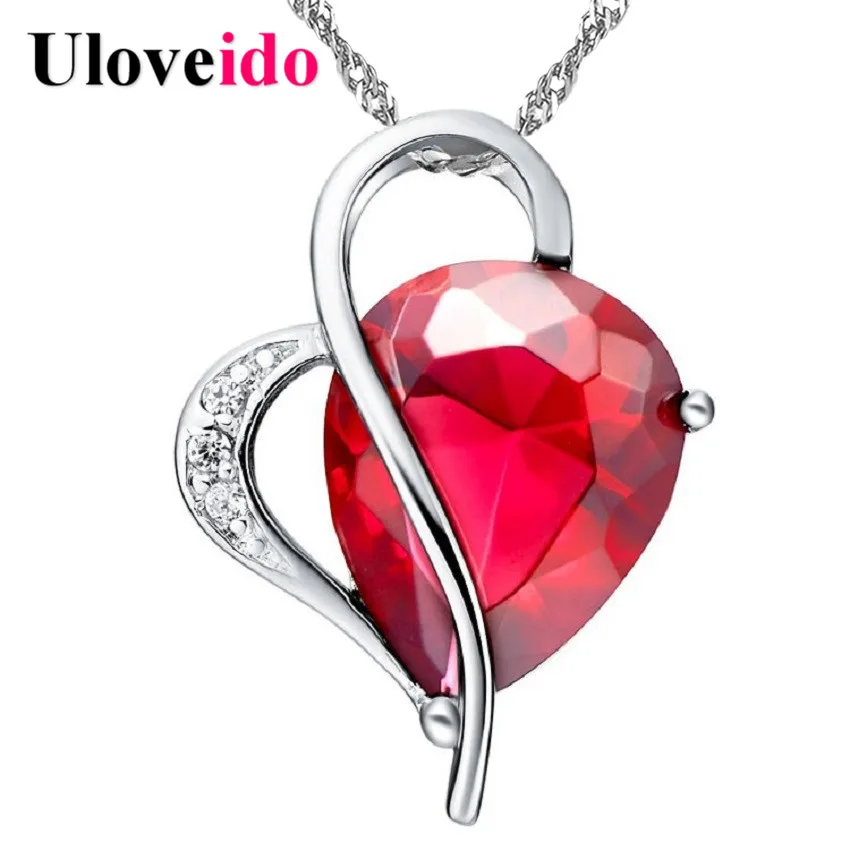 15% Off Necklaces & Pendants Purple Red Crystal Necklace Women Chocker Silver Valentine's Day 