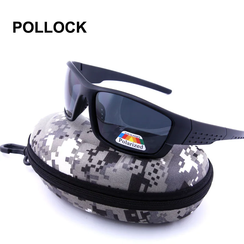 

POLLOCK military promotion Polarized Sunglasses Men driving Sun Glasses Gafas oculos de sol lunettes with camouflage case