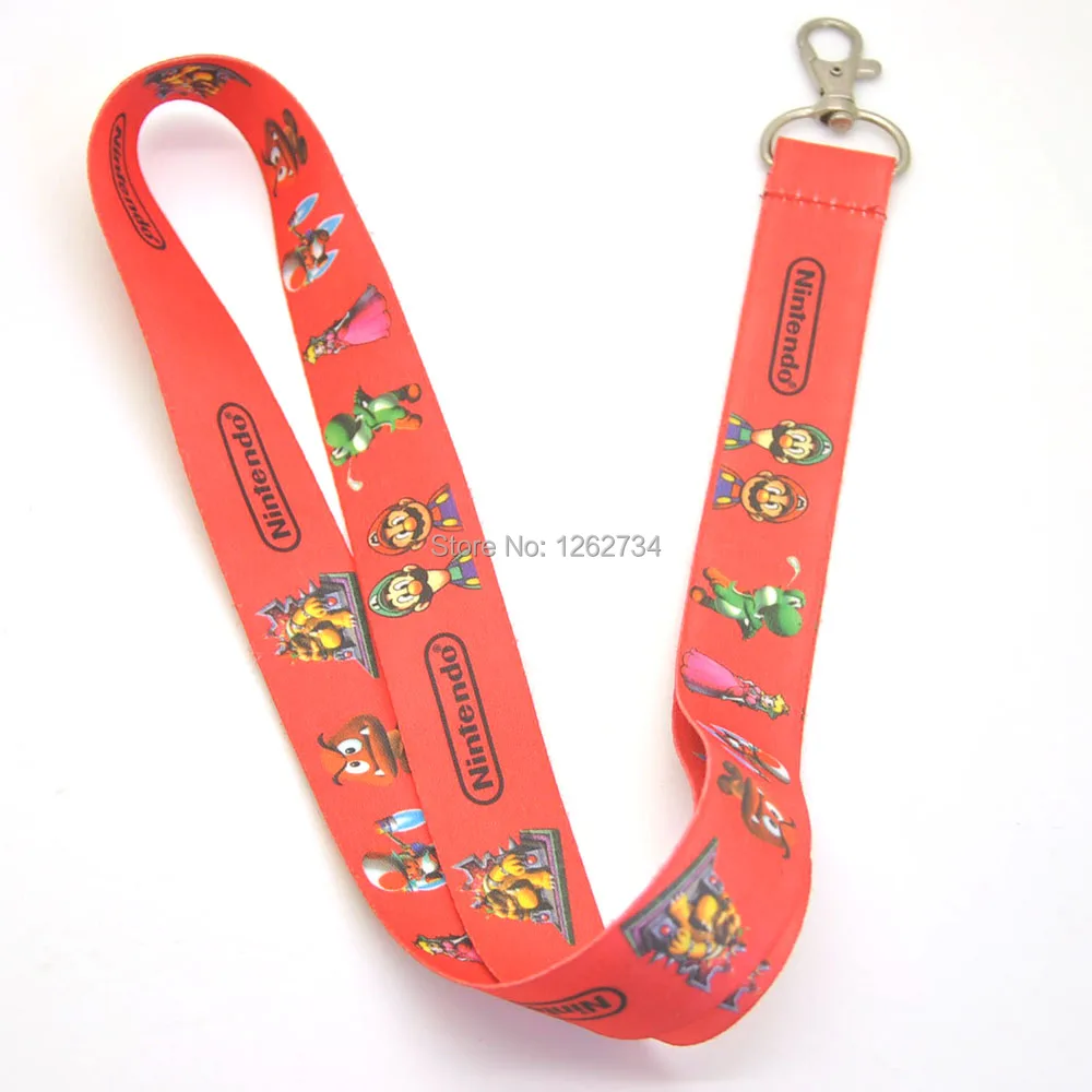 Super Mario Bros шейный ремешок для сотового телефона ID Card Key Lanyard PCXB