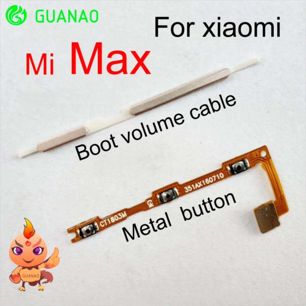 Запасные части для Xiaomi Mi MAX 1 шт. Боковая кнопка включения громкости + кабель