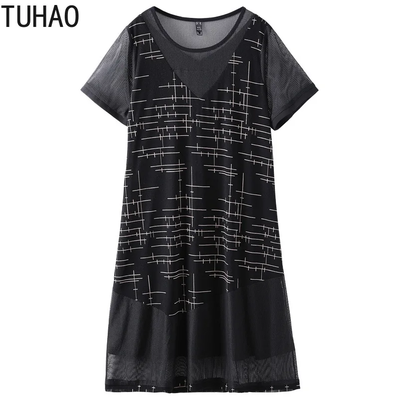 

TUHAO Women Summer Plus Size 10XL 8XL 6XL Dress OFFICE LADY Party Dress Elegant Big Size Dresses Robe Femme Mother Clothing