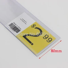 Ширина 80 мм L 1,2-1 м плоский клейкий холдер для этикеток полоса полка цена talker билетный знак зажим пластиковая полоса данных