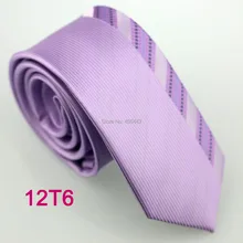 YIBEI coahella ties мужской тонкий галстук сиреневый с фиолетовой полосой несимметричный тонкий галстук узкий галстук Модный Галстук Свадьба Gravata