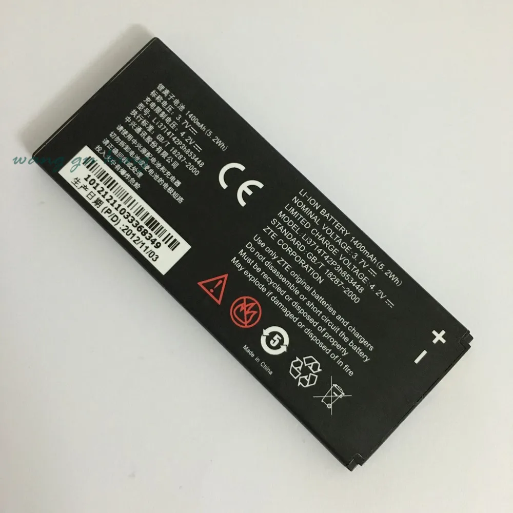 Новый 100% Оригинальный 1400mah аккумулятор для Li3714T42P3H853448 батарея ZTE батареи |