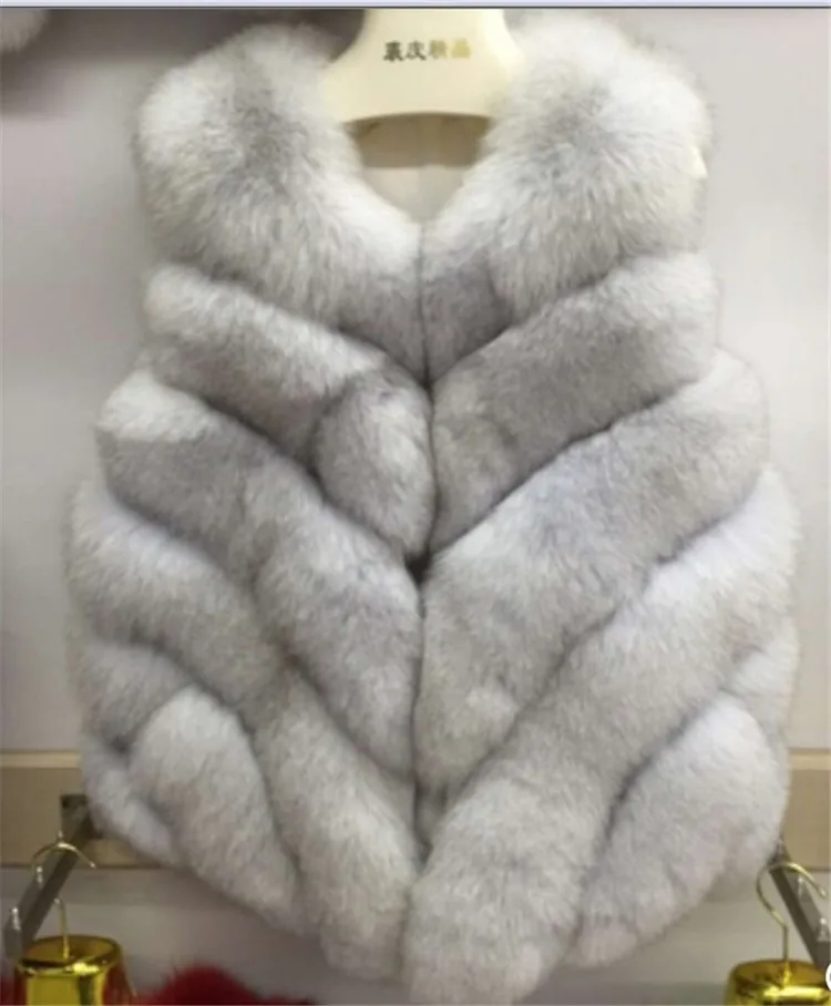 Женская зимняя куртка из натурального меха лисы, элегантная Сексуальная жилетка в полоску из натурального меха лисы, жилетка из