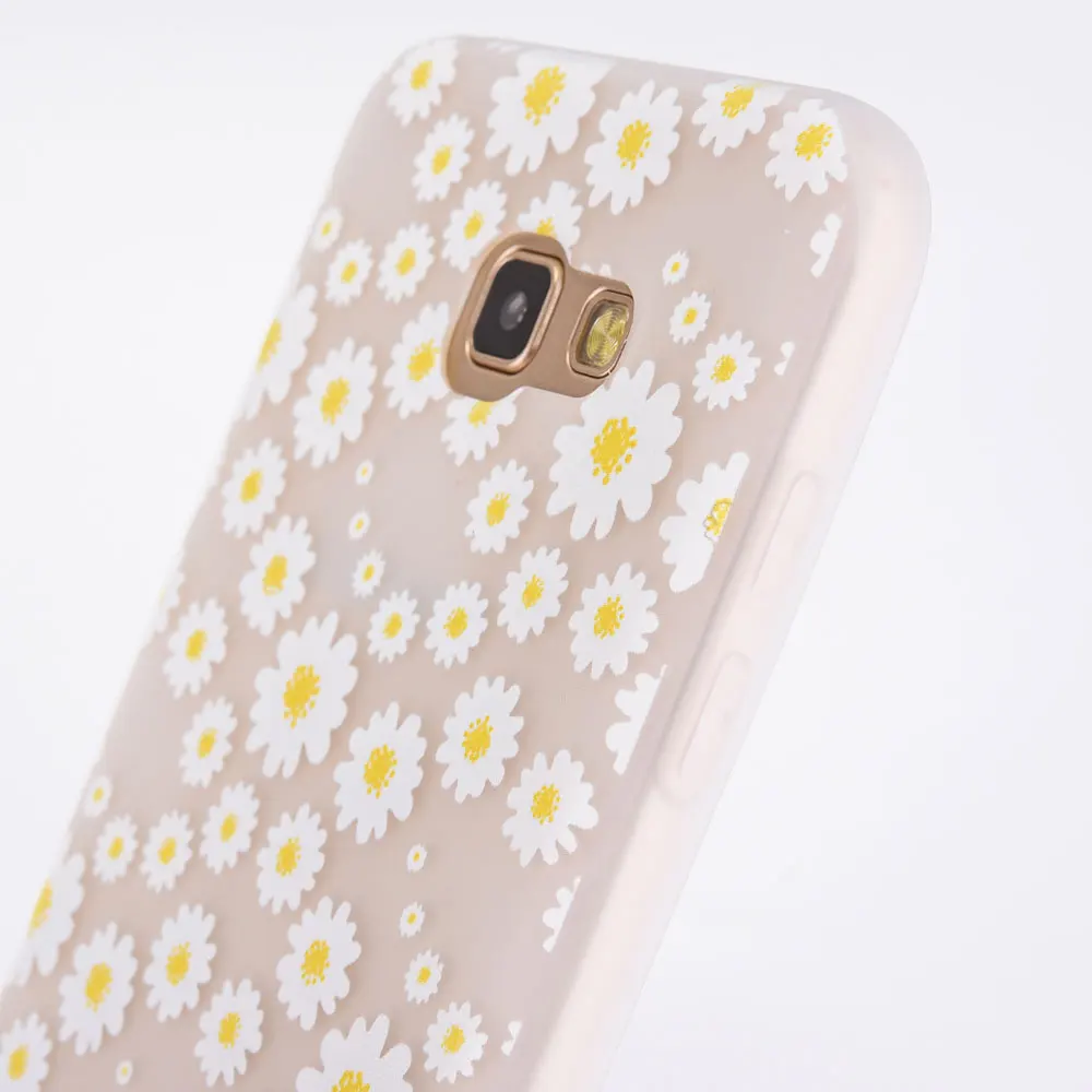 Для SAMSUNG A7 A5 Фламинго единорог с цветочным узором черный прозрачный чехол для