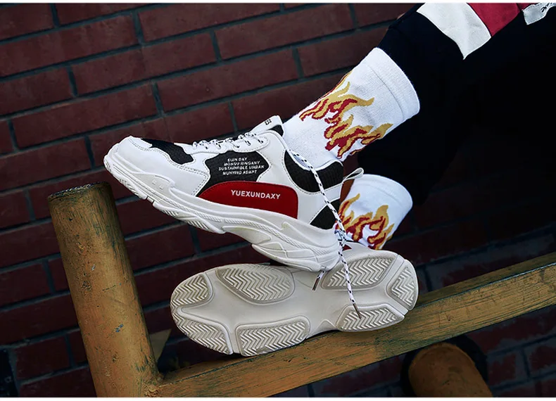 Men's Shoes High Platform Trainers Chunky Sneaker Dad Shoes Men Sneakers Mesh Footwear Breathable White Sneakers With Platform (6)