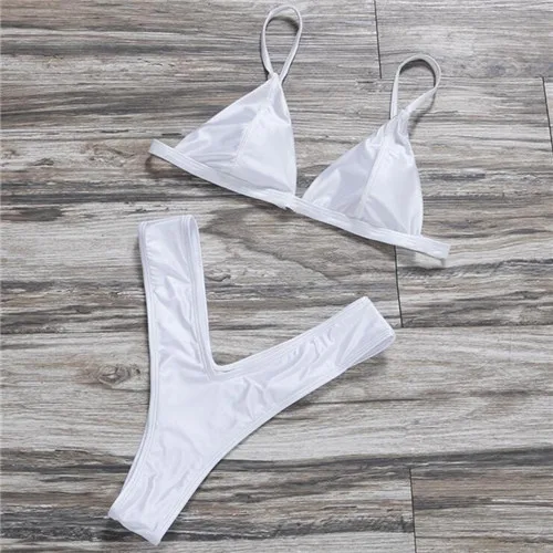 Buy Sexy Shiny Bikini 2018 Bling Swimsuit High cut