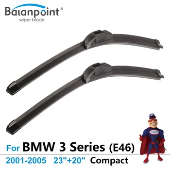 

Wiper Blades for BMW 3 Series (E46) Compact 2001-2005 23"+20", Set of 2pcs, Bracketless Wipers