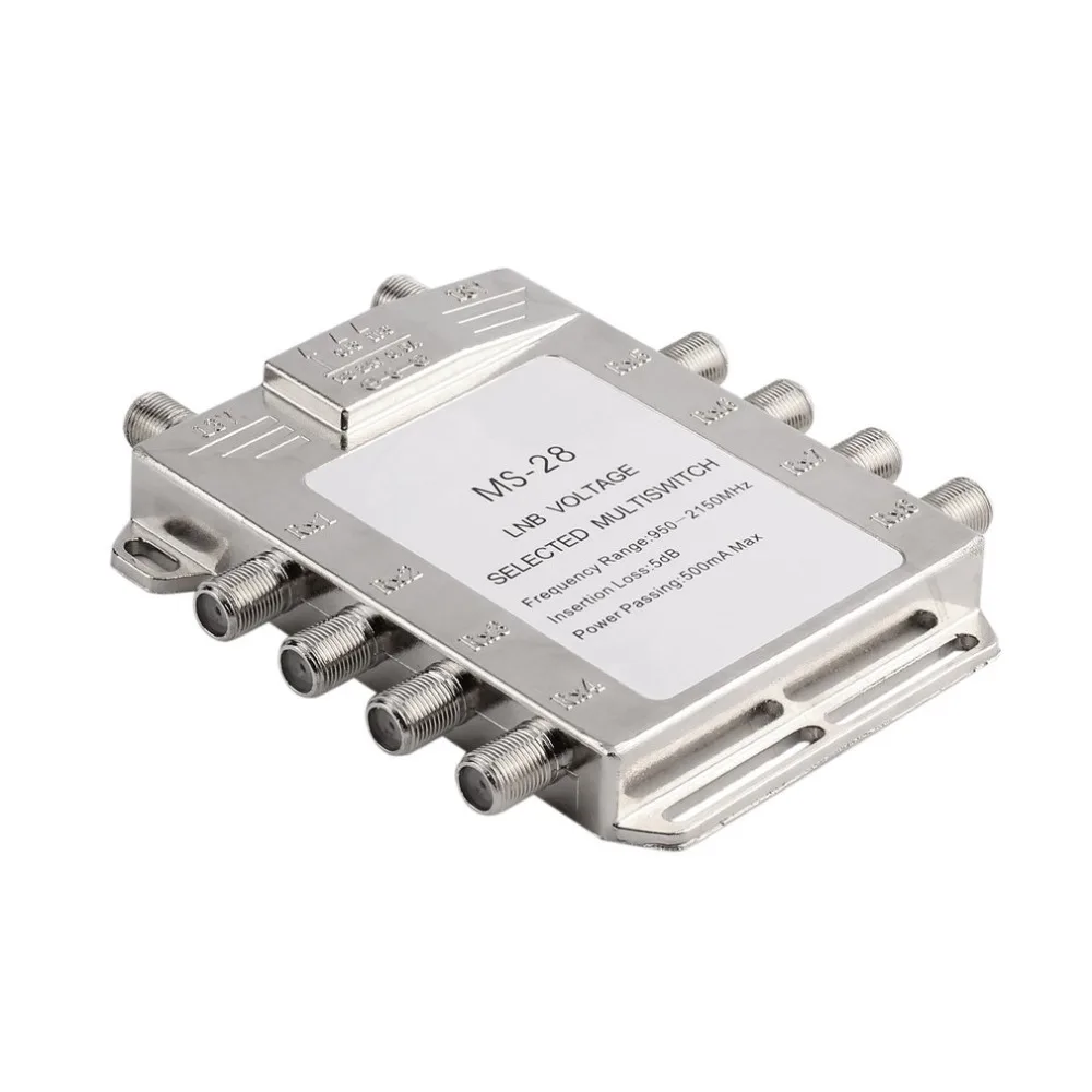 

2 In 8 Out JS-MS28 Satellite Signal Multiswitch LNB Voltage Selected 950-2400MHz multiswitch LNB Receiver Multi-switch