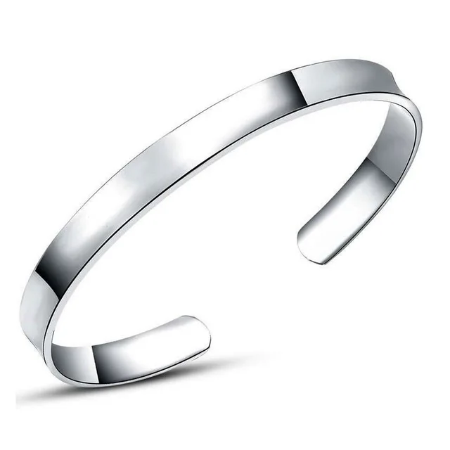 Ynb Simple Style Uni 925 Silver Cuff Bracelet High Quality Ynb Simple Style Uni 925 Silver Cuff Bracelet High Quality Bracelets Bangles Mens