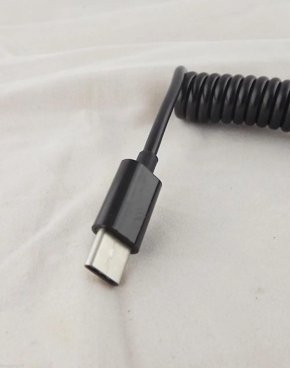 1 قطعة USB 3.1 C نوع الذكور إلى 2.0 وذكر لولبية ملفوف مزامنة بيانات كابل محول الأسود 3 M