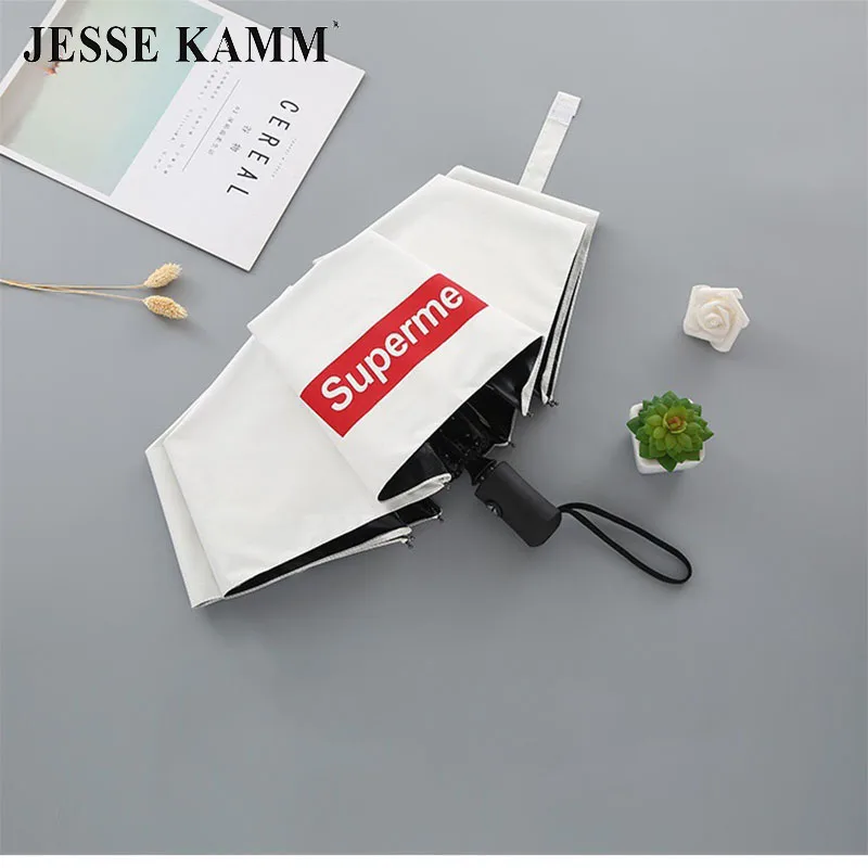 

JESSE KAMM full automatic umbrella double fold vinyl sunshade sunshade popular logo business umbrella for men and women