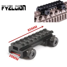 1PC 1/2 See-Thru AR Flat Top High 8 Slot Base Picatinny Railway Knitting Machine 20mm Airgun Air Rifle Hunting Accessories