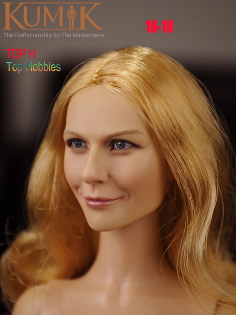 

1/6 KUMIK Head Sculpt Female Figure Head Model Lifelike Girl 12" Action Figure Accessory Collection Doll Toys Gift KUMIK16-10