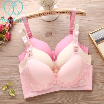 

9313# Front Open Cotton Maternity Nursing Bras Push Up Breast Feeding Bras for Pregnant Women Drop Clips Breastfeeding Underwear