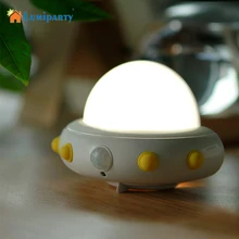 Lumiparty ночник перезаряжаемая летающая тарелка, НЛО образный светодиодный датчик движения лампа детская спальня светодиодный ночник Новинка