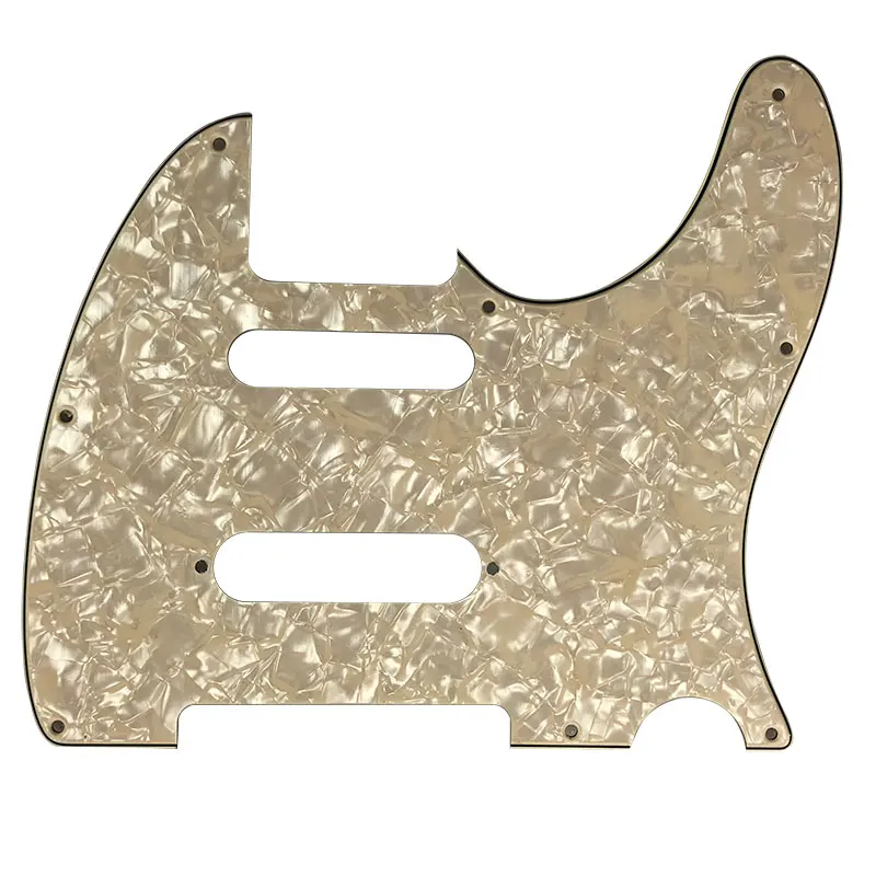 Pleroo Custom Guitar parts-для США Nashville 62 Tele telecaster Guitar pick guard с шипами - Color: Parchment Pearl