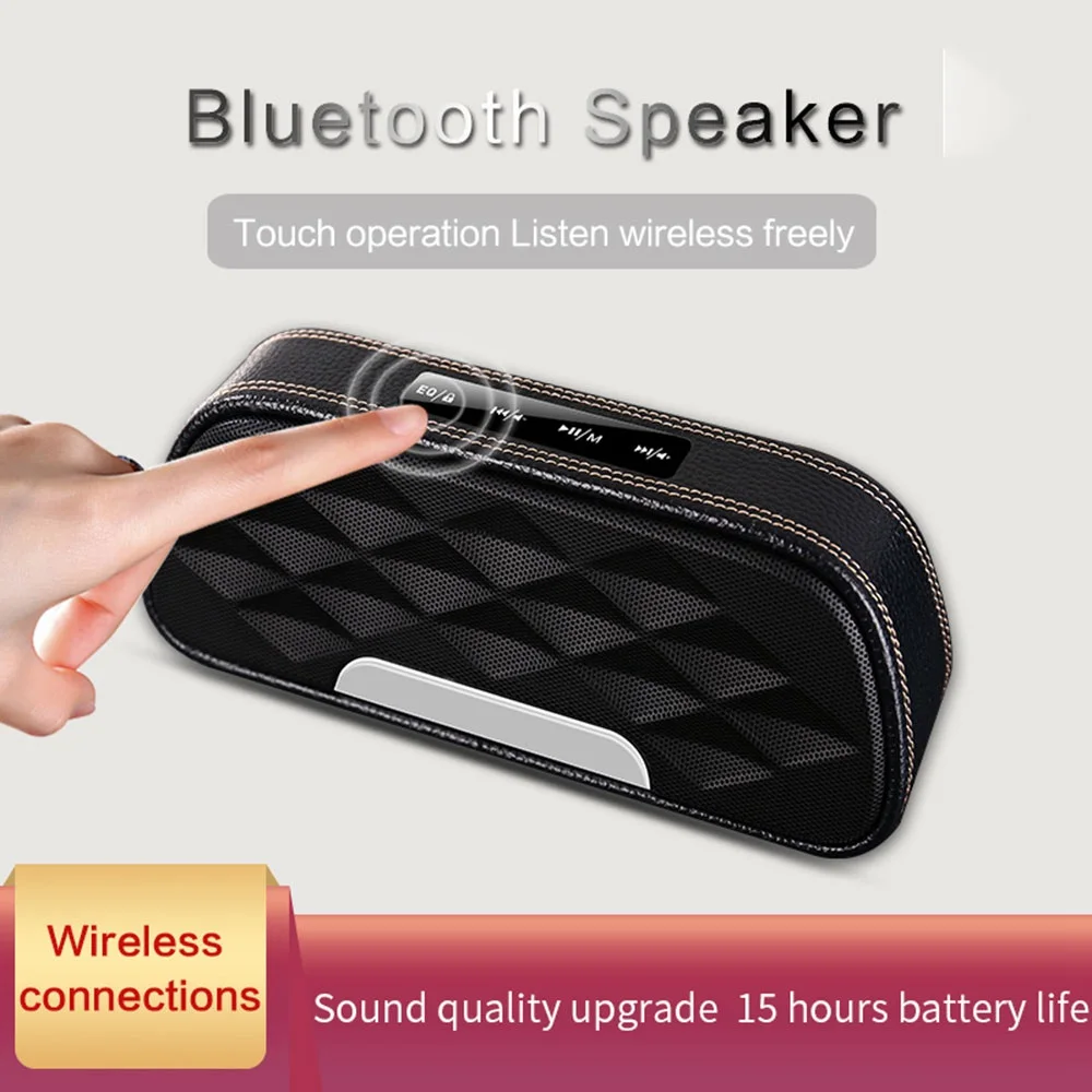 KISSCASE сенсорный экран на открытом воздухе Портативный колонка с Bluetooth Мода Музыка Аудио USB TF MP3 стерео звук Динамик звука перемещения Динамик