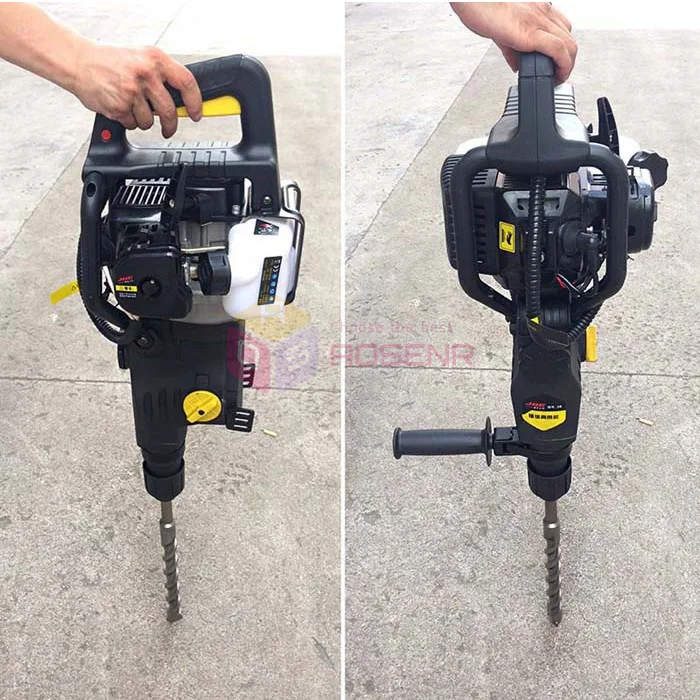 Multi gasoline powered hammer pick petrol breaker dual-purpose drilling tool bit 