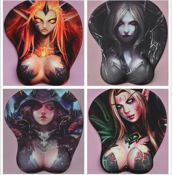 

2016 new version Japanese anime 3d mouse pad wristbands Cartoon Creative WOW mouse pad Chest mouse pad Free Shipping