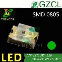 С фабрики зеленый 0805 LED SMD лампа излучающие диоды 505-530nm 3,0-3,5 V(CE& Rosh