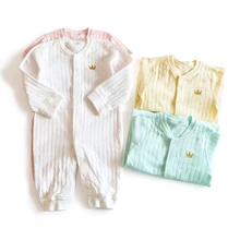 6-24M stable child rompers Crown garments white child onesie for boy ladies stripe new child garments christmas toddler fall roupa