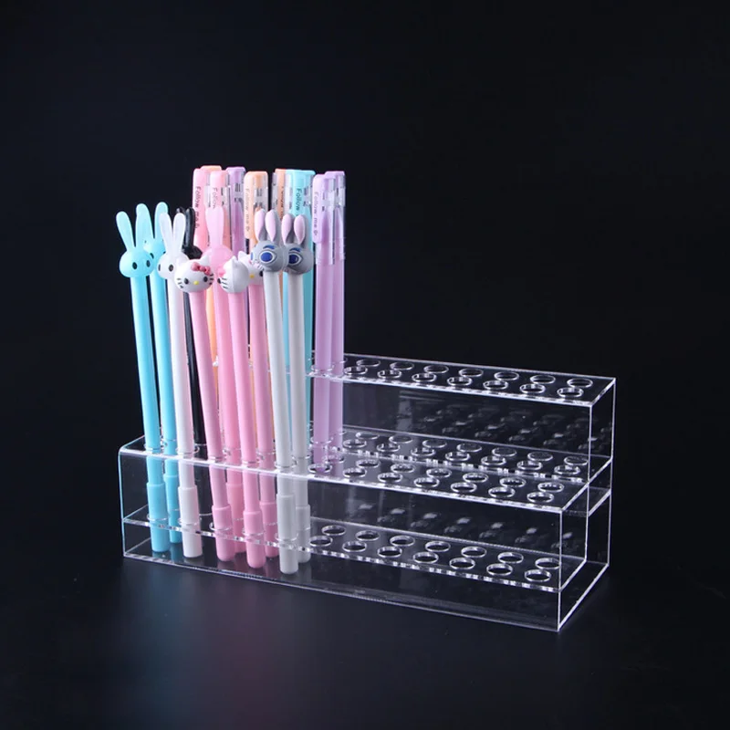 Новая прозрачная двухслойная подставка для бровей с 48 отделениями|stand shelf|shelf
