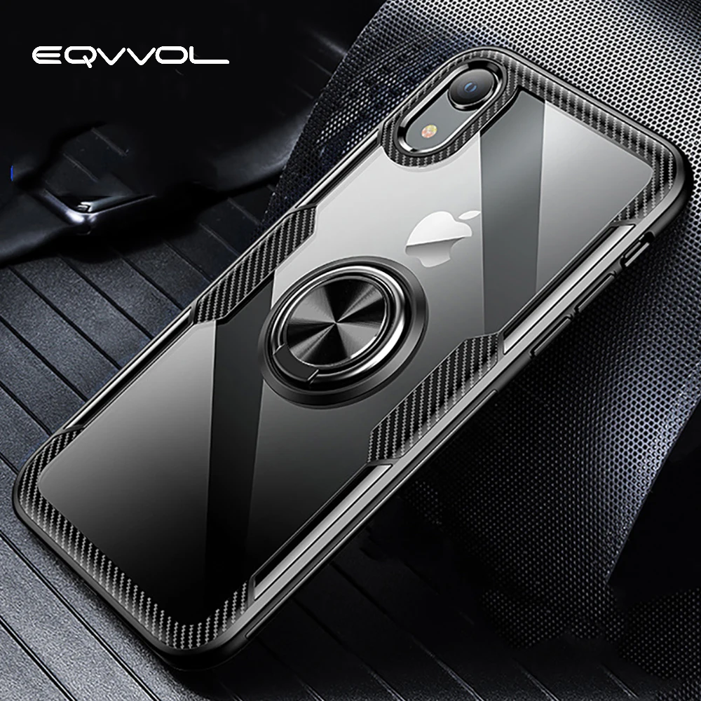 Автомобильный магнитный держатель Eqvvol чехол для iPhone XR XS MAX X 8 Plus 7 6 чехлы-кольца