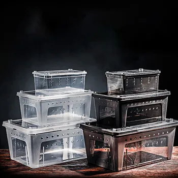 

Reptile Gecko Lizard Tarantula Turtle Transparent Stackable Breeder Box Transport Box Hibernation Box Non-toxic Sturdy Durable