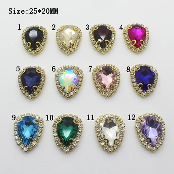 

YWXINXI Direct sales10pcs/lot25*20 Drop-Shaped Button Jewelry Accessories DIY Craft Decoration Material Ribbon Decoration Buckl