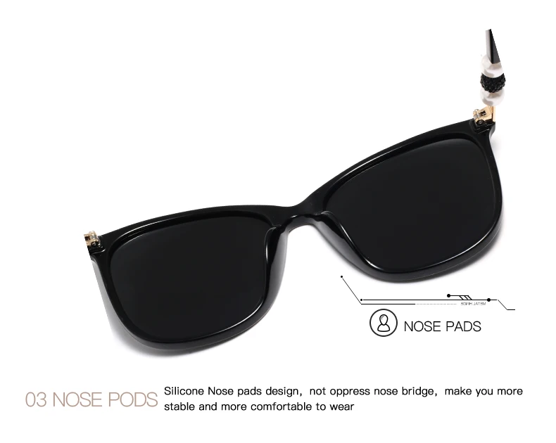 AEVOGUE поляризационные солнцезащитные очки для женщин женские квадратные жемчужные украшения фирменный дизайн градиентные линзы Солнцезащитные очки женские UV400 AE0647