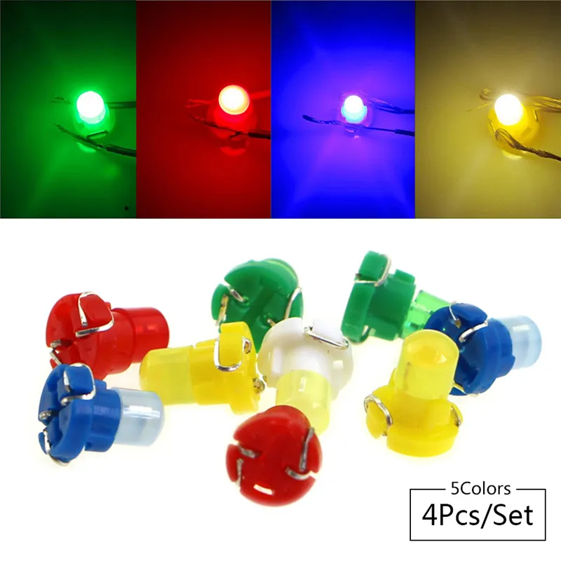 

4Pcs Bulb Car Light Low Consumption High Bright Durable T3 3D COB LED Wedge Instrument Cluster Panel Lamp Gauge Dashboard#291211