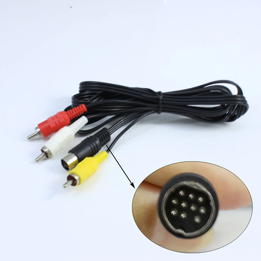 Nickle Plated AV RCA Audio Video Cable TV Lead Cable for SEGA SATURNin