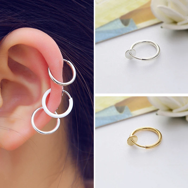 

Bone Cuff Piercing For Women Clip Earrings Jewelry Party New Fashion Ear Women Heart Earring Without Crystal Ear Clip Earrings