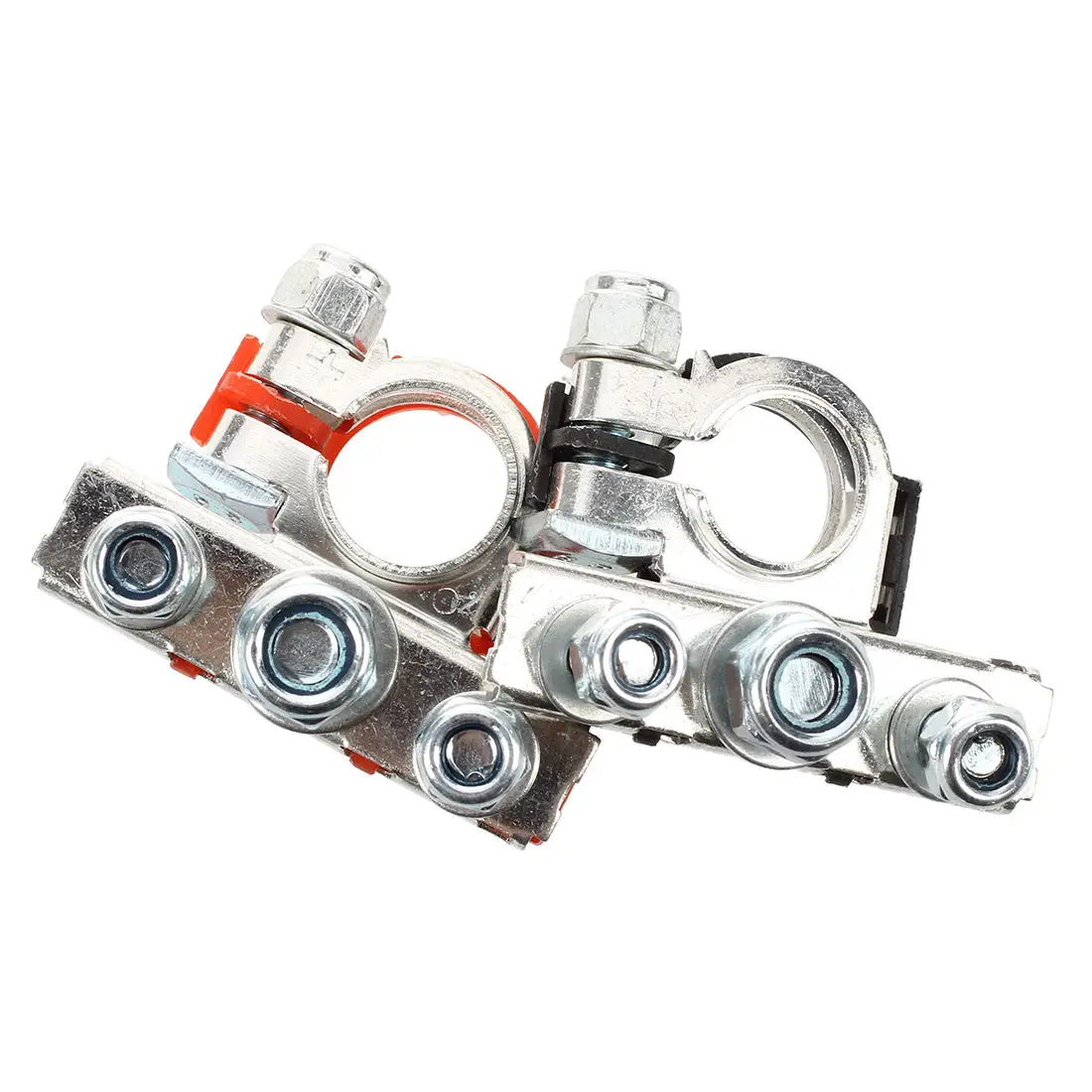 EDFY 2pcs Car Black Red Metal Replacement Car Battery Terminals Clamp