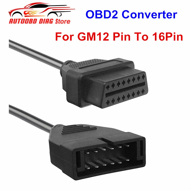 Лучшая цена ForGM 12Pin до 16 Pin Женский конвертер адаптер для GM12 Pin OBD1 к OBD2 разъем автомобильный диагностический инструмент